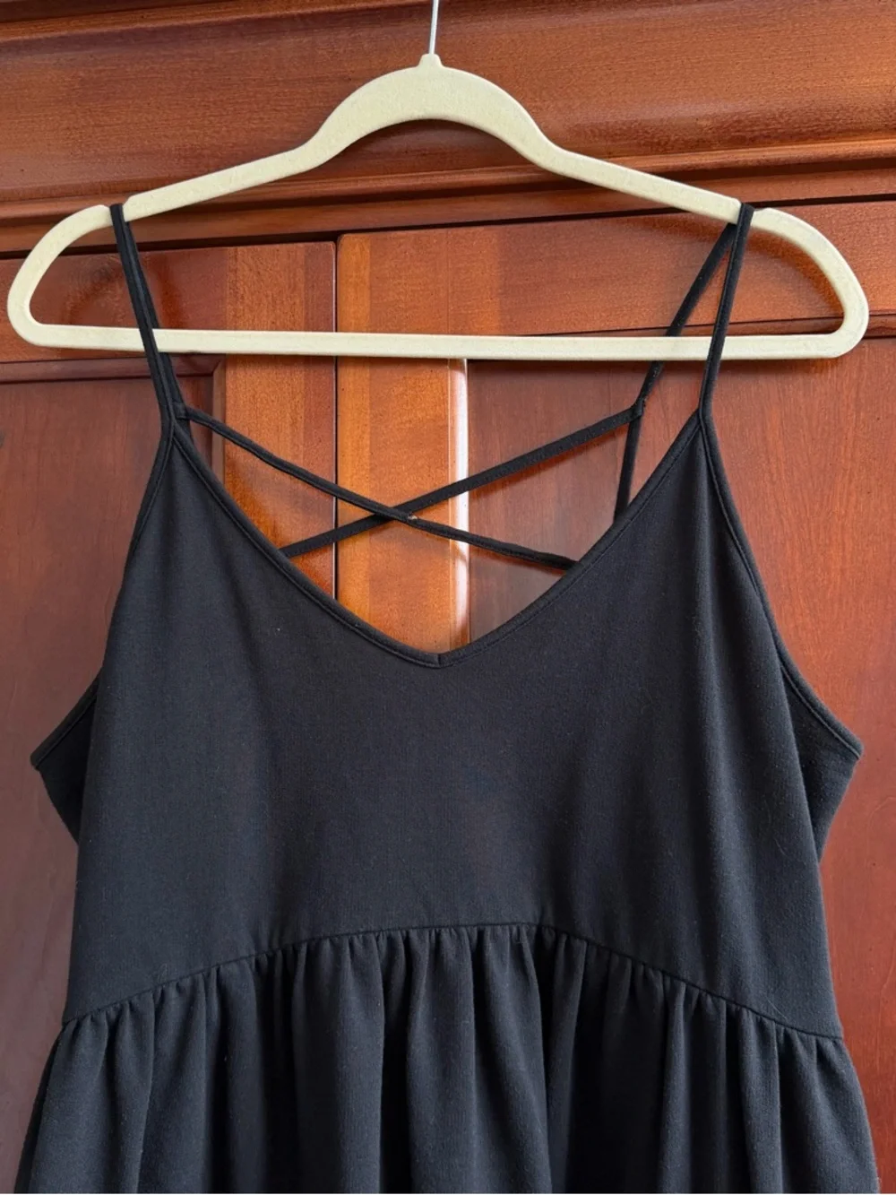 Wild Fable Black Cross Back Mini Dress Size Large - Picture 2 of 14